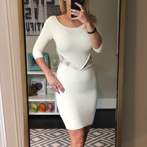 Torn by Ronny Kobo Long Sleeved  Cream Sweater Dress